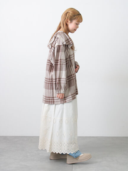 【Cross×Linen】セーラーカラーブラウス（レッド/ベージュ/モカ/イエロー/グリーン）｜Samansa Mos2（サマンサ モスモス）通販