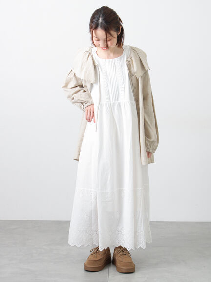 【Cross×Linen】セーラーカラーブラウス（レッド/ベージュ/モカ/イエロー/グリーン）｜Samansa Mos2（サマンサ モスモス）通販