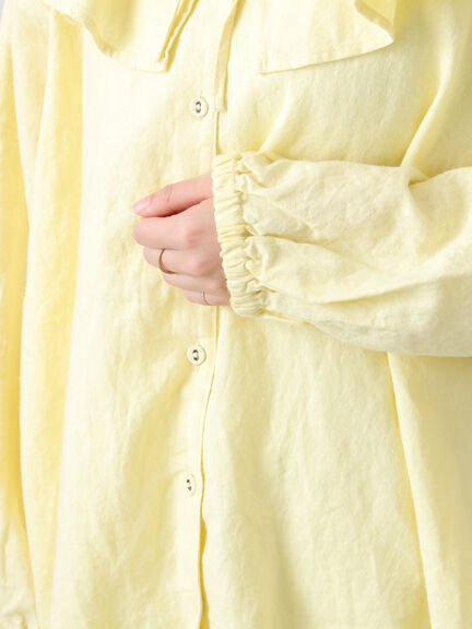 【Cross×Linen】セーラーカラーブラウス（レッド/ベージュ/モカ/イエロー/グリーン）｜Samansa Mos2（サマンサ モスモス）通販