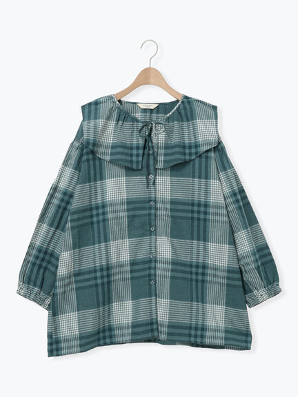 【Cross×Linen】セーラーカラーブラウス（レッド/ベージュ/モカ/イエロー/グリーン）｜Samansa Mos2（サマンサ モスモス）通販