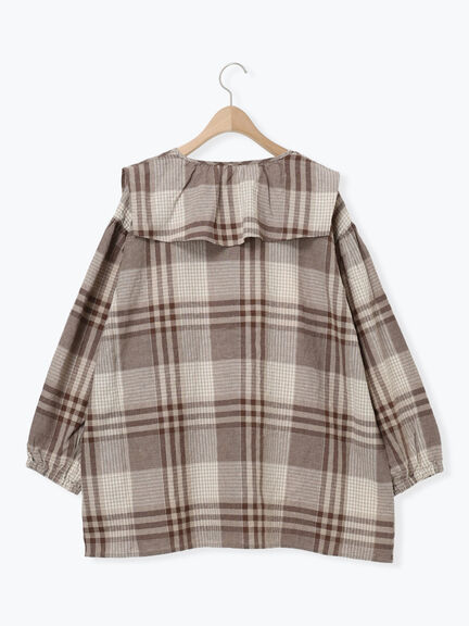 【Cross×Linen】セーラーカラーブラウス（レッド/ベージュ/モカ/イエロー/グリーン）｜Samansa Mos2（サマンサ モスモス）通販