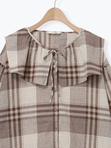 【Cross×Linen】セーラーカラーブラウス（レッド/ベージュ/モカ/イエロー/グリーン）｜Samansa Mos2（サマンサ モスモス）通販