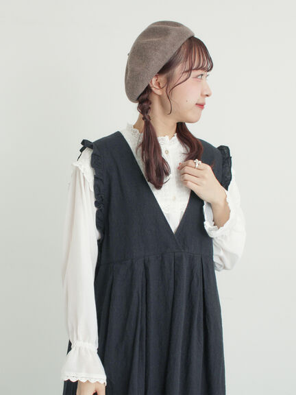 裾フリルティアードレースブラウス（オフホワイト/ブラック/キナリ）｜Samansa Mos2（サマンサ モスモス）通販