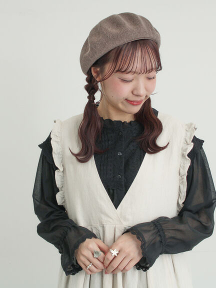 裾フリルティアードレースブラウス（オフホワイト/ブラック/キナリ）｜Samansa Mos2（サマンサ モスモス）通販