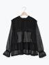 裾フリルティアードレースブラウス（オフホワイト/ブラック/キナリ）｜Samansa Mos2（サマンサ モスモス）通販