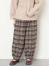 【帯電防止裏地】ヘリンボーンバルーンパンツ《M/Lサイズ》（チャコールグレー/ベージュ/ブラウン/キャメル）｜Samansa Mos2（サマンサ モスモス）通販