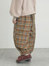 【帯電防止裏地】ヘリンボーンバルーンパンツ《M/Lサイズ》（チャコールグレー/ベージュ/ブラウン/キャメル）｜Samansa Mos2（サマンサ モスモス）通販