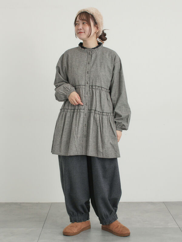 期間限定】 【帯電防止裏地】ヘリンボーンバルーンパンツ《M/Lサイズ