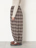 【帯電防止裏地】ヘリンボーンバルーンパンツ《M/Lサイズ》（チャコールグレー/ベージュ/ブラウン/キャメル）｜Samansa Mos2（サマンサ モスモス）通販