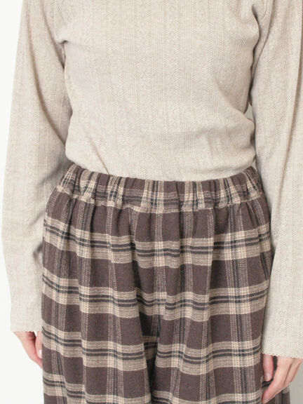 【帯電防止裏地】ヘリンボーンバルーンパンツ《M/Lサイズ》（チャコールグレー/ベージュ/ブラウン/キャメル）｜Samansa Mos2（サマンサ モスモス）通販