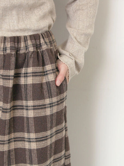 【帯電防止裏地】ヘリンボーンバルーンパンツ《M/Lサイズ》（チャコールグレー/ベージュ/ブラウン/キャメル）｜Samansa Mos2（サマンサ モスモス）通販
