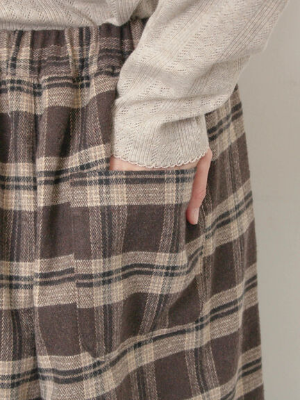 【帯電防止裏地】ヘリンボーンバルーンパンツ《M/Lサイズ》（チャコールグレー/ベージュ/ブラウン/キャメル）｜Samansa Mos2（サマンサ モスモス）通販
