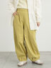 【M/Lサイズ】センターピンタック裾ギャザーパンツ（チャコールグレー/ベージュ/イエロー/ネイビー）｜Samansa Mos2（サマンサ モスモス）通販