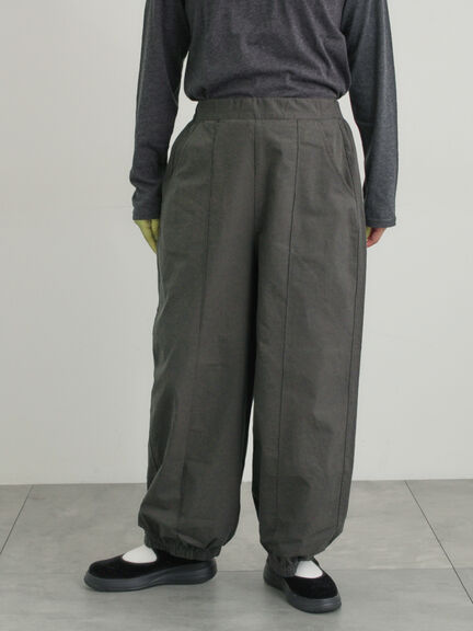 【M/Lサイズ】センターピンタック裾ギャザーパンツ（チャコールグレー/ベージュ/イエロー/ネイビー）｜Samansa Mos2（サマンサ モスモス）通販