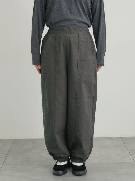 【M/Lサイズ】センターピンタック裾ギャザーパンツ（チャコールグレー/ベージュ/イエロー/ネイビー）｜Samansa Mos2（サマンサ モスモス）通販