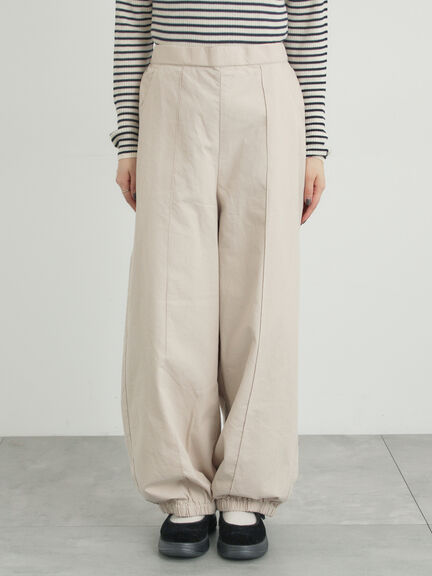 【M/Lサイズ】センターピンタック裾ギャザーパンツ（チャコールグレー/ベージュ/イエロー/ネイビー）｜Samansa Mos2（サマンサ モスモス）通販