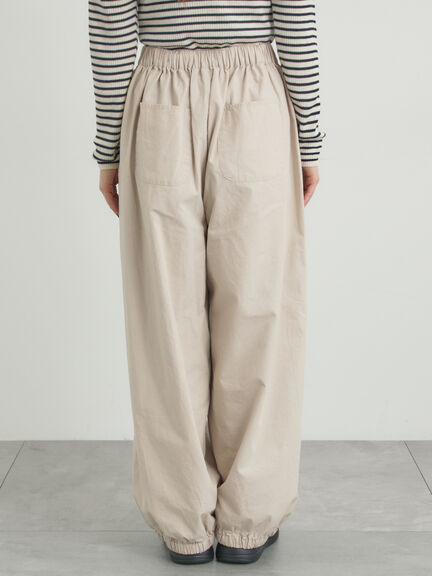 【M/Lサイズ】センターピンタック裾ギャザーパンツ（チャコールグレー/ベージュ/イエロー/ネイビー）｜Samansa Mos2（サマンサ モスモス）通販