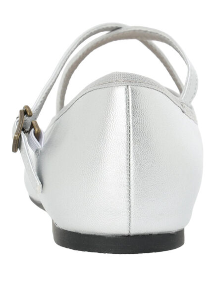 クロスストラップバレエシューズ（シルバー/ブラック）｜Samansa Mos2（サマンサ モスモス）通販