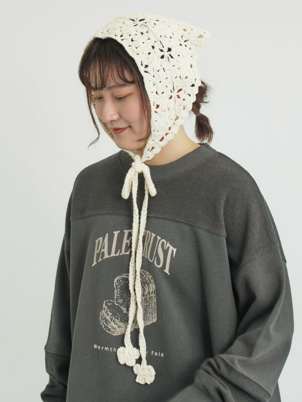 お花モチーフバブーシュカ（ダークブラウン/キナリ）｜Samansa Mos2（サマンサ モスモス）通販