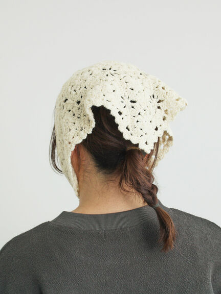 お花モチーフバブーシュカ（ダークブラウン/キナリ）｜Samansa Mos2（サマンサ モスモス）通販