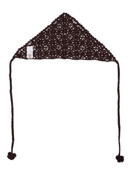 お花モチーフバブーシュカ（ダークブラウン/キナリ）｜Samansa Mos2（サマンサ モスモス）通販