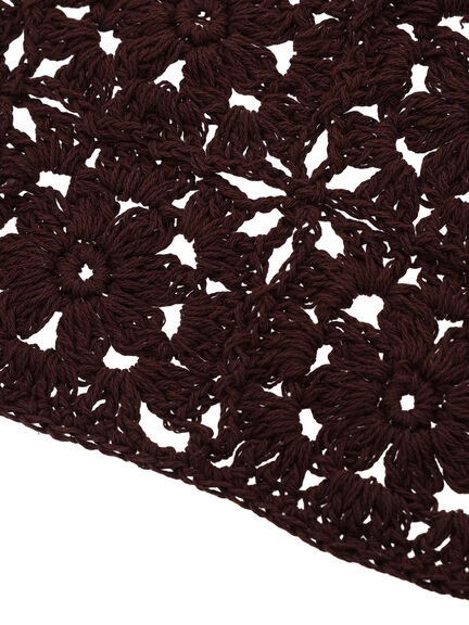 お花モチーフバブーシュカ（ダークブラウン/キナリ）｜Samansa Mos2（サマンサ モスモス）通販