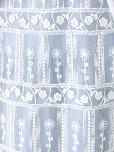 裾スカラップレースベスト（オフホワイト/ブラック）｜Samansa Mos2（サマンサ モスモス）通販