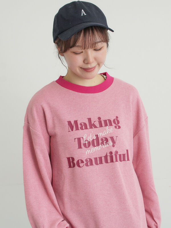 リンガーロゴスウェット（ピンク）｜Samansa Mos2（サマンサ モスモス）通販