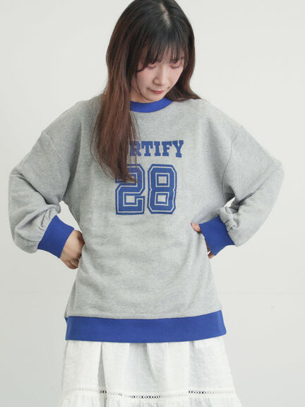 リンガーロゴスウェット（グレー/ピンク/キナリ）｜Samansa Mos2（サマンサ モスモス）通販