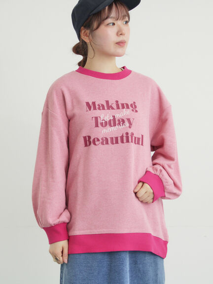 リンガーロゴスウェット（グレー/ピンク/キナリ）｜Samansa Mos2（サマンサ モスモス）通販