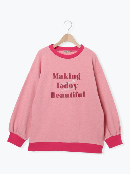 リンガーロゴスウェット（グレー/ピンク/キナリ）｜Samansa Mos2（サマンサ モスモス）通販