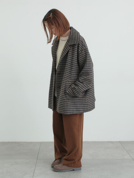 【帯電防止裏地】ツータックストレートパンツ《M/Lサイズ》（チャコールグレー/ベージュ/ブラウン）｜Samansa Mos2（サマンサ モスモス）通販