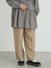 【帯電防止裏地】ツータックストレートパンツ《M/Lサイズ》（チャコールグレー/ベージュ/ブラウン）｜Samansa Mos2（サマンサ モスモス）通販