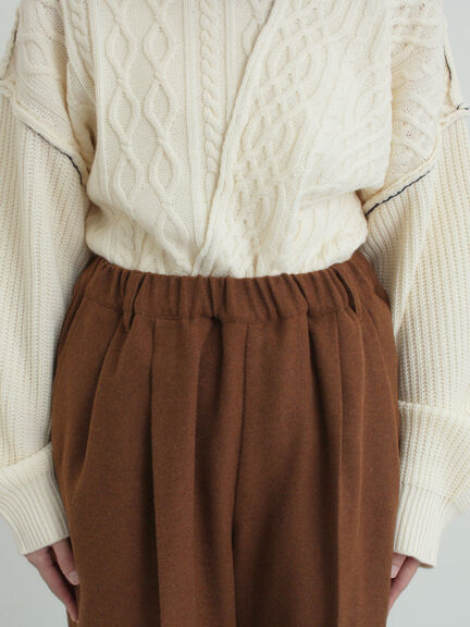 【帯電防止裏地】ツータックストレートパンツ《M/Lサイズ》（チャコールグレー/ベージュ/ブラウン）｜Samansa Mos2（サマンサ モスモス）通販