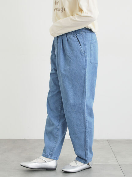 Samansa Mos2（サマンサ モスモス）の「デニムタックワイドパンツ（デニムパンツ）」 - WEAR ホックタックデニムパンツ　samansa mos2 サマンサモスモス
