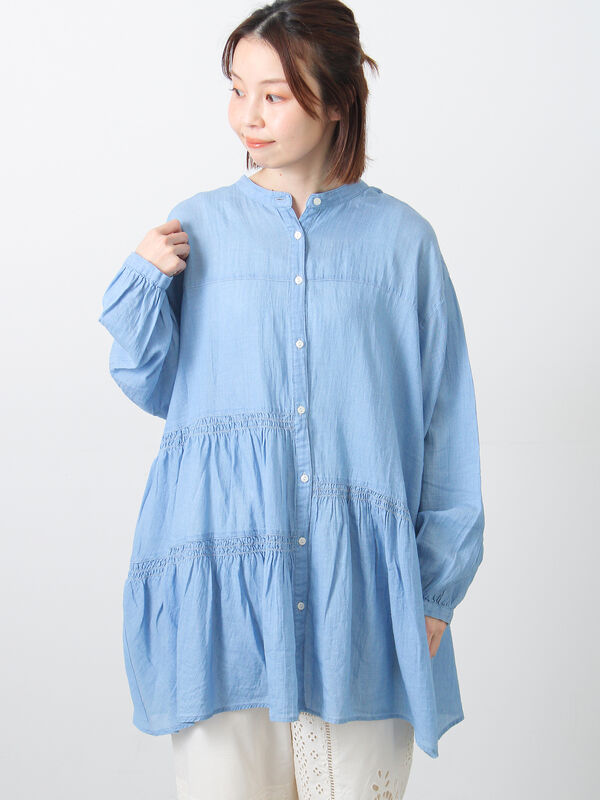 2WAYシアーティアードチュニック（サックスブルー）｜Samansa Mos2（サマンサ モスモス）通販