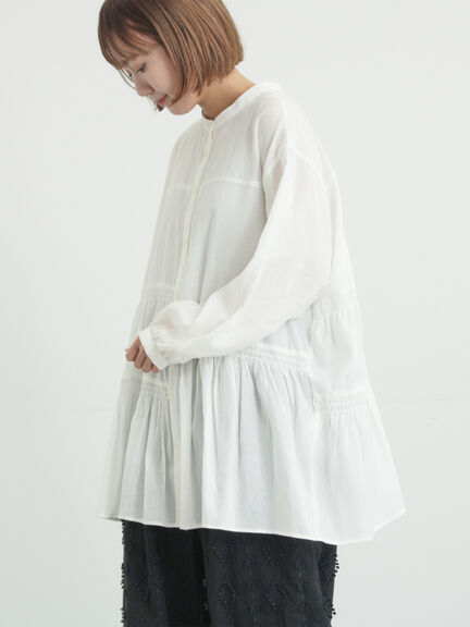 2WAYシアーティアードチュニック（オフホワイト/ミント/サックスブルー/ブルー）｜Samansa Mos2（サマンサ モスモス）通販