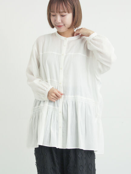 2WAYシアーティアードチュニック（オフホワイト/ミント/サックスブルー/ブルー）｜Samansa Mos2（サマンサ モスモス）通販