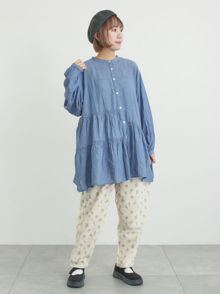 2WAYシアーティアードチュニック（オフホワイト/ミント/サックスブルー/ブルー）｜Samansa Mos2（サマンサ モスモス）通販