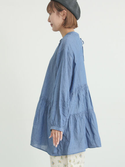 2WAYシアーティアードチュニック（オフホワイト/ミント/サックスブルー/ブルー）｜Samansa Mos2（サマンサ モスモス）通販