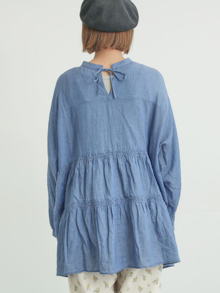 2WAYシアーティアードチュニック（オフホワイト/ミント/サックスブルー/ブルー）｜Samansa Mos2（サマンサ モスモス）通販