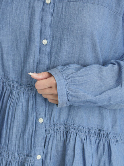 2WAYシアーティアードチュニック（オフホワイト/ミント/サックスブルー/ブルー）｜Samansa Mos2（サマンサ モスモス）通販