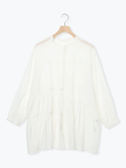 2WAYシアーティアードチュニック（オフホワイト/ミント/サックスブルー/ブルー）｜Samansa Mos2（サマンサ モスモス）通販