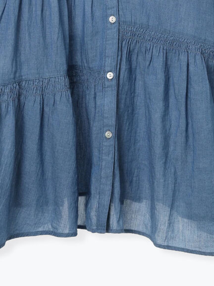 2WAYシアーティアードチュニック（オフホワイト/ミント/サックスブルー/ブルー）｜Samansa Mos2（サマンサ モスモス）通販