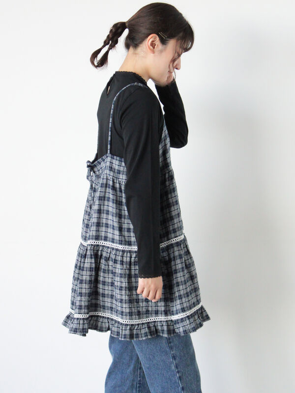 はしごレースティアードキャミチュニック（オフホワイト/ブラック/ネイビー）｜Samansa Mos2（サマンサ モスモス）通販