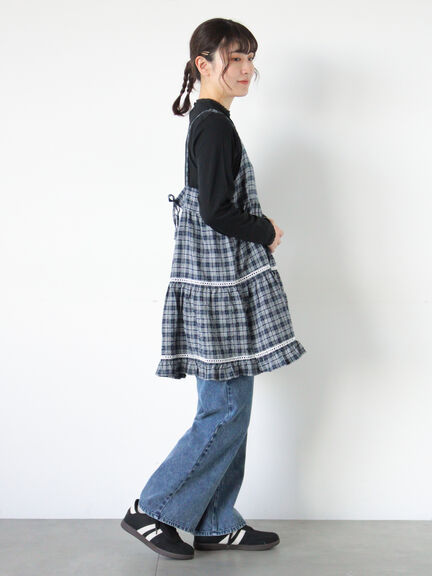 はしごレースティアードキャミチュニック（オフホワイト/ブラック/ネイビー）｜Samansa Mos2（サマンサ モスモス）通販