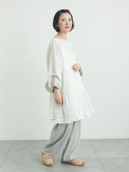 はしごレースティアードキャミチュニック（オフホワイト/ブラック/ネイビー）｜Samansa Mos2（サマンサ モスモス）通販