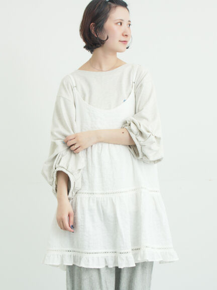 はしごレースティアードキャミチュニック（オフホワイト/ブラック/ネイビー）｜Samansa Mos2（サマンサ モスモス）通販