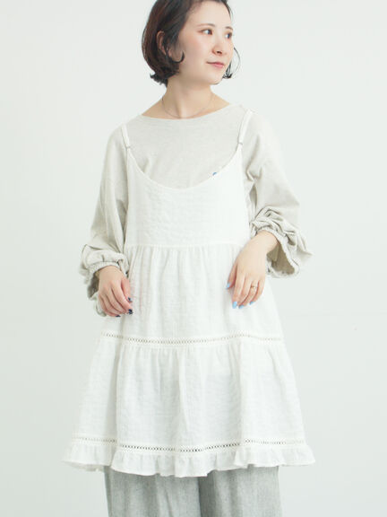 はしごレースティアードキャミチュニック（オフホワイト/ブラック/ネイビー）｜Samansa Mos2（サマンサ モスモス）通販