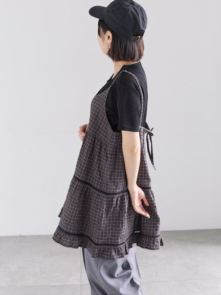 《新色追加》はしごレースティアードキャミチュニック（チャコールグレー/ベージュ/ブルー）｜Samansa Mos2（サマンサ モスモス）通販